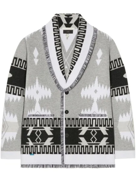 Alanui жаккардовый кардиган Icon, серый