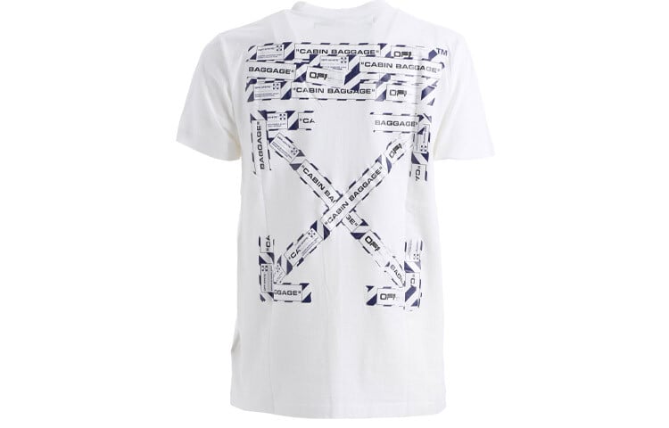 Футболка с принтом ленты Slim Fit Airport Off-White, белый
