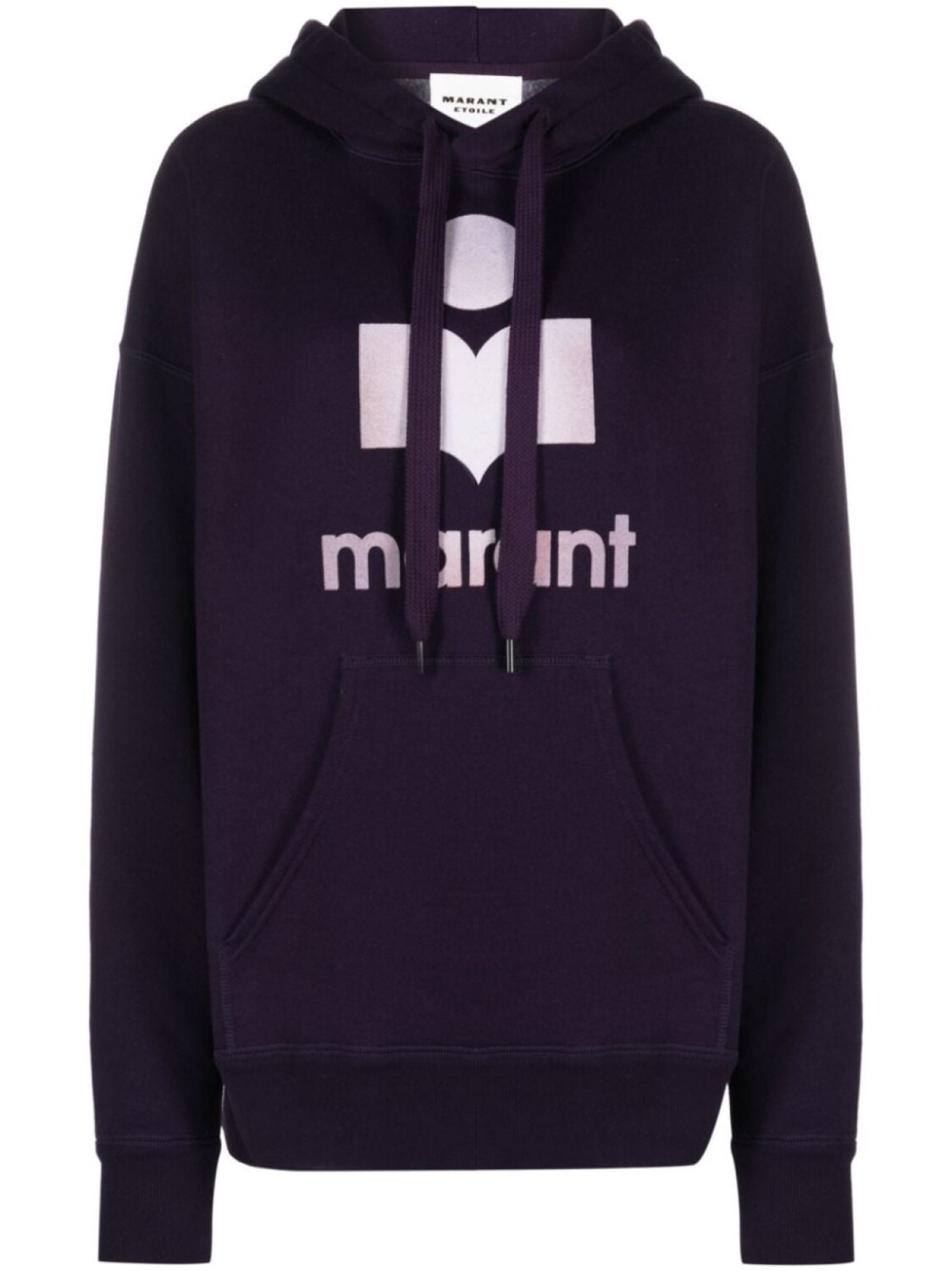 Marant Étoile худи с кулиской и логотипом, фиолетовый