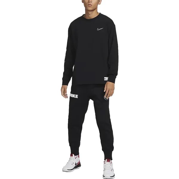 Мужские трикотажные спортивные штаны Nike, цвет Black