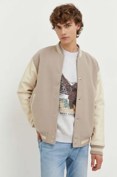 Бомбер Abercrombie & Fitch, бежевый