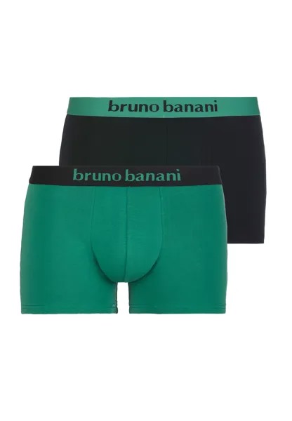 Трусы Bruno Banani Retro Short/Pant Flowing, зеленый/черный