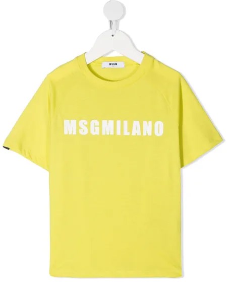 MSGM Kids футболка Milano с логотипом