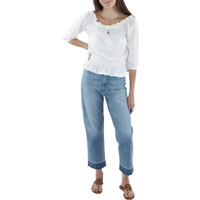 Lauren Ralph Lauren Женская блуза с пуловером и открытыми плечами с люверсами BHFO 0787