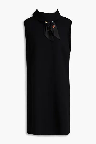 Платье мини из крепа-трансформера Oscar De La Renta, черный