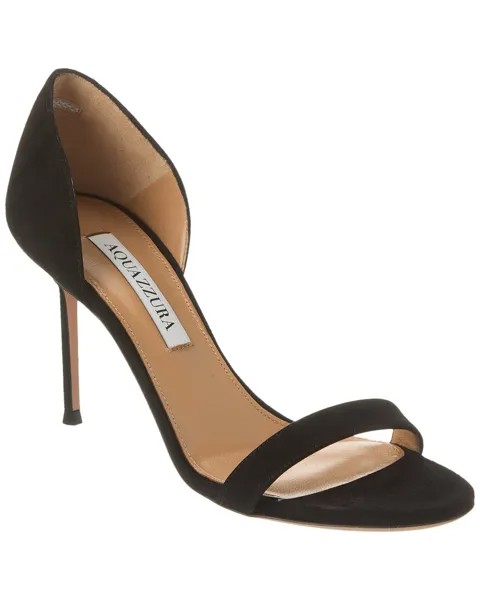 Замшевые сандалии Aquazzura Uptown 85, черный
