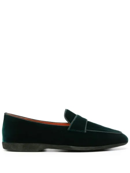 Santoni бархатные слиперы, зеленый