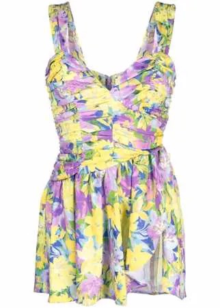 For Love And Lemons Cassia floral-print short dress