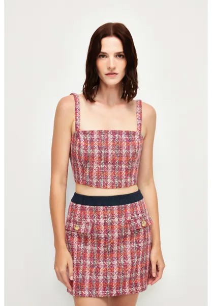 Топ Strap Crop adL, цвет plaid orange