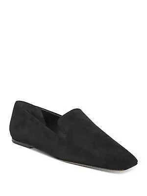 ВИНС. Женские черные стеганые кожаные мокасины без шнуровки с квадратным носком Clark 7 M