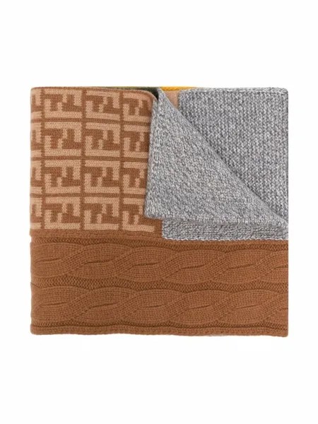 Fendi Kids трикотажный шарф с логотипом FF