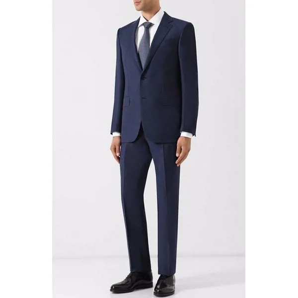 Шерстяной костюм с пиджаком на двух пуговицах Ermenegildo Zegna