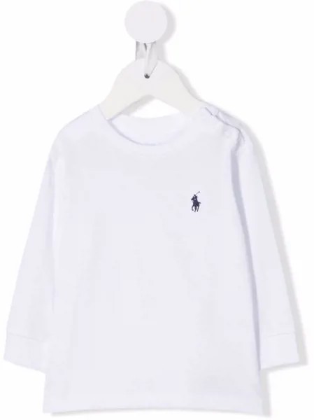 Ralph Lauren Kids футболка с длинными рукавами и вышитым логотипом