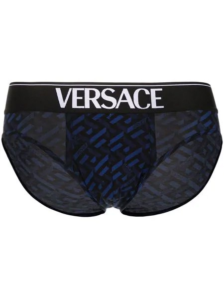 Versace трусы-брифы с вышитым логотипом