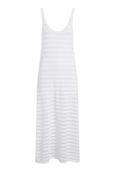 Полосатое пляжное платье Calvin Klein, белый