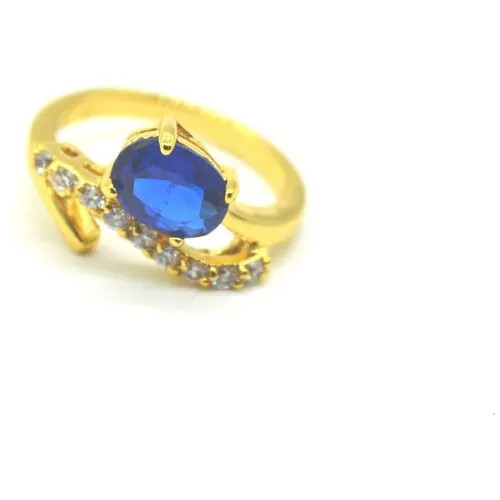 Кольцо ForMyGirl, фианит, размер 16.5, синий