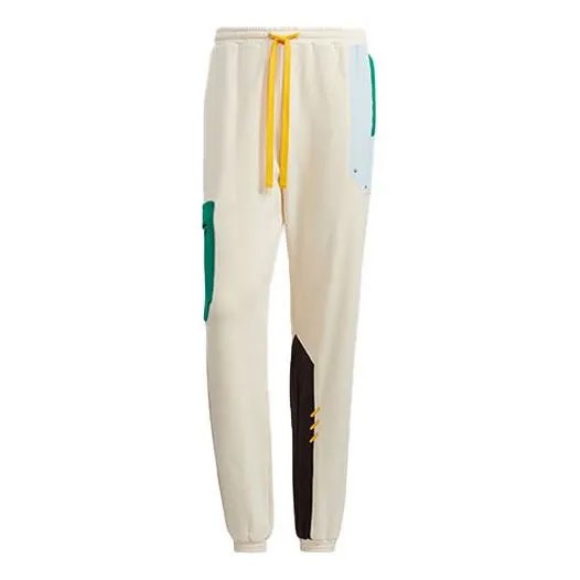 Спортивные штаны adidas originals Series Contrasting Colors Drawstring Bundle Feet Sports Pants/Trousers/Joggers Creamy White, белый