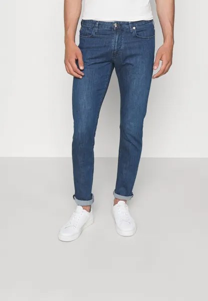 Джинсы узкого кроя POCKETS PANT Emporio Armani, светло-темно-синие
