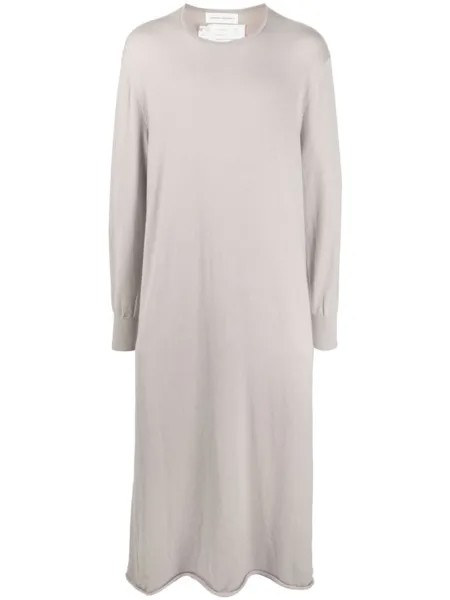 Extreme cashmere трикотажное платье макси, нейтральный цвет