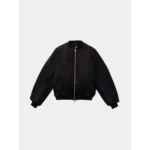 Бомбер 3.PARADIS Vegan Leather Bomber Jacket, размер XXL, черный