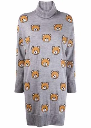 Moschino трикотажное платье Teddy Bear