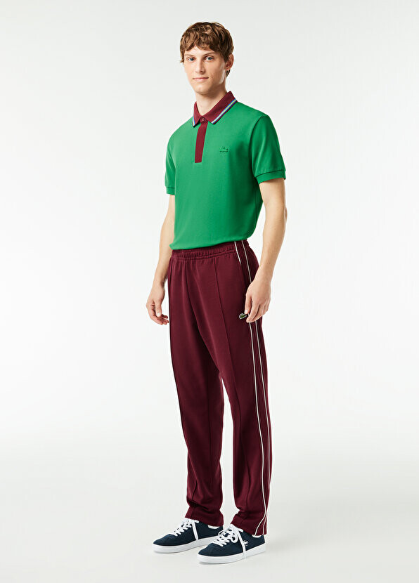 Красные мужские спортивные штаны стандартного кроя Lacoste
