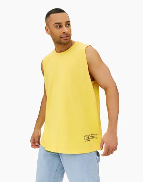 Майка мужская Gloria Jeans BTN002252 желтая XS
