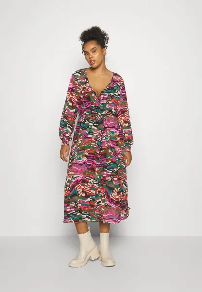 Платье летнее Vmccaro Dress Vero Moda Curve, черный