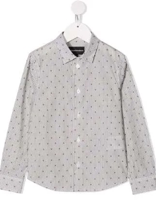 Emporio Armani Kids рубашка в горох на пуговицах