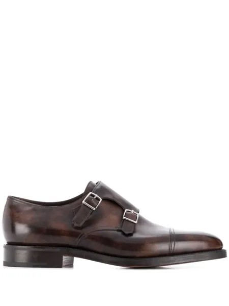 John Lobb туфли монки William, коричневый