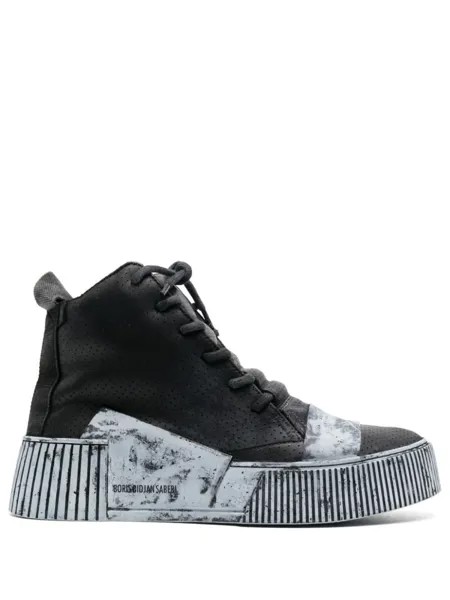 Boris Bidjan Saberi высокие кеды Bamba на платформе, черный