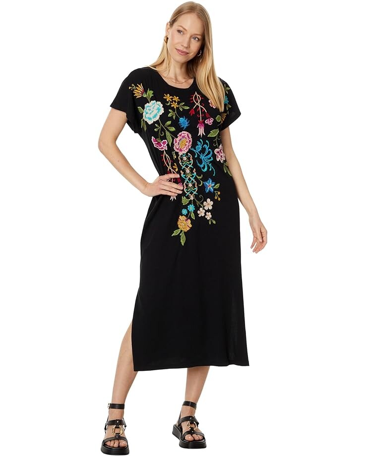 Платье Johnny Was Sheri Relaxed Knit, черный