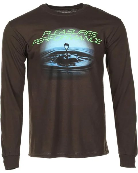 Футболка Pleasures Performance Long Sleeve T-Shirt, цвет Chocolate