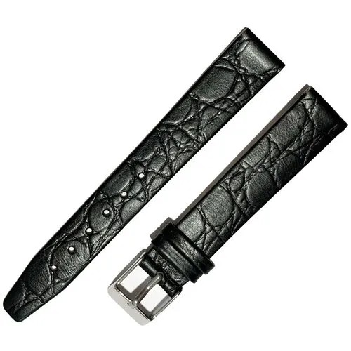 Ремешок 1603-01-1-1 Pandora Черный кожаный ремень 16 мм для часов наручных из натуральной кожи женский матовый аллигатор