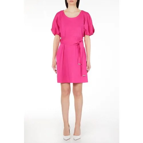 Платье LIU JO, повседневное, полуприлегающее, миди, размер L, розовый