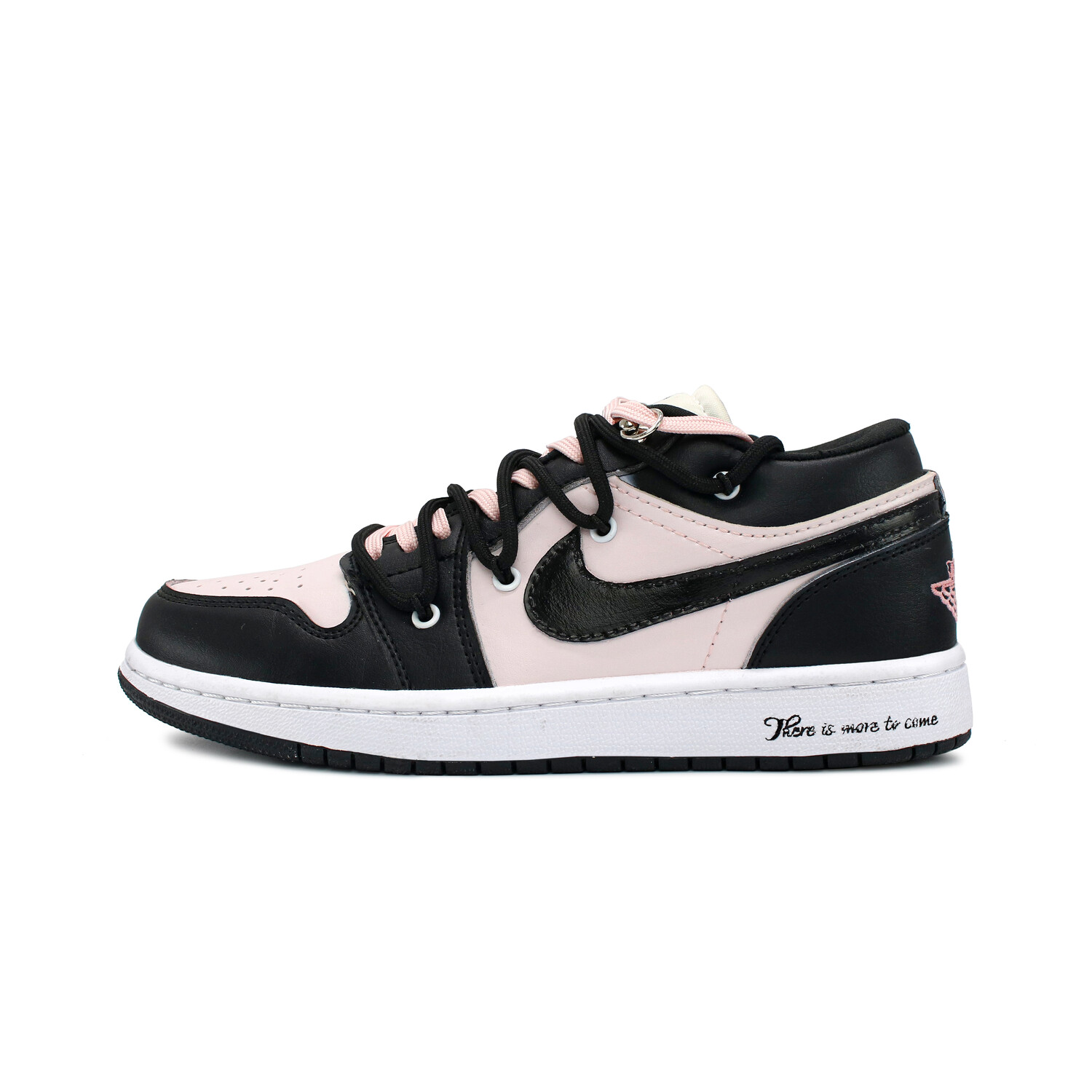 Кроссовки Air Jordan 1 Vintage Basketball Shoes Women's Low-top Black/pink, черный/розовый