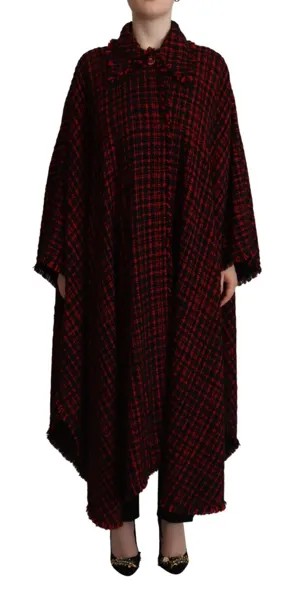 Куртка DOLCE - GABBANA Черно-красное хлопковое пальто в клетку IT40/US6/S Рекомендуемая розничная цена 3500 долларов США