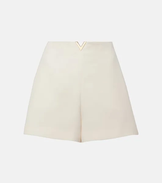 Шорты с завышенной талией VGold Crepe Couture Valentino, белый