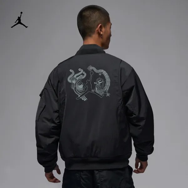 Куртка-бомбер мужская Nike Jordan с вышивкой, черный