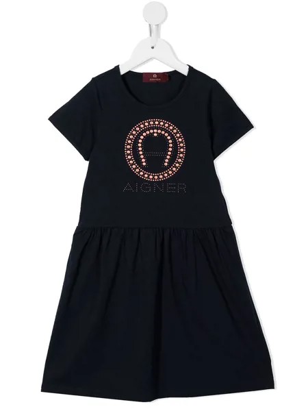 Aigner Kids платье с логотипом