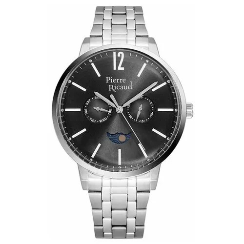 Наручные часы Pierre Ricaud, серебряный, черный