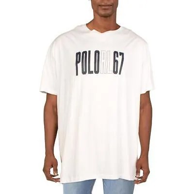 Мужская белая футболка с рисунком Polo Ralph Lauren Big - Tall 3XB BHFO 6237