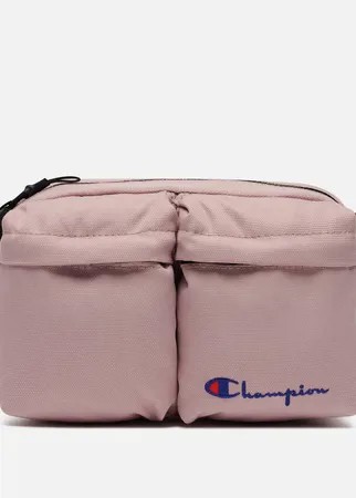 Сумка на пояс Champion Reverse Weave Cordura Logo Script, цвет розовый