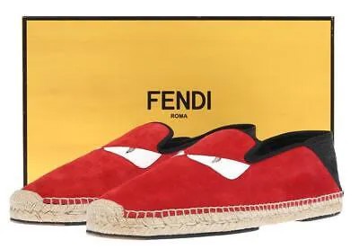 НОВЫЕ КРАСНЫЕ ЗАМШЕВЫЕ МОКАСИНЫ FENDI ЭСПАДРИЛИ МОКАСИНЫ 10/США 11