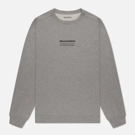 Мужская толстовка maharishi Organic Crew Military Type Embroidery, цвет серый, размер XL