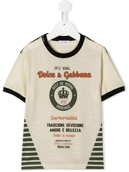 Dolce & Gabbana Kids футболка DG 1984 с круглым вырезом
