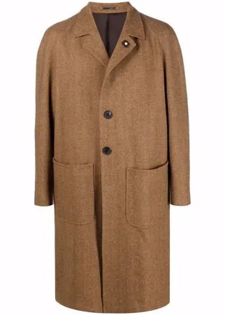 Lardini шерстяное пальто с цветочной аппликацией
