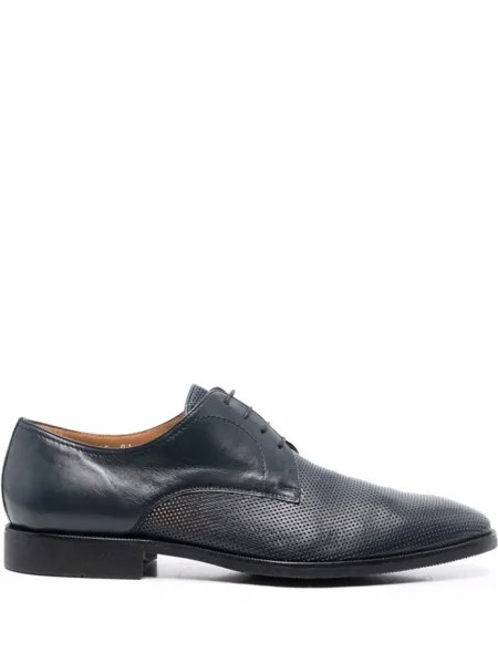 Corneliani оксфорды с перфорацией, синий