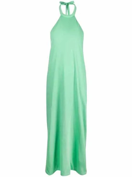 Federica Tosi платье с отделкой в рубчик и вырезом халтер