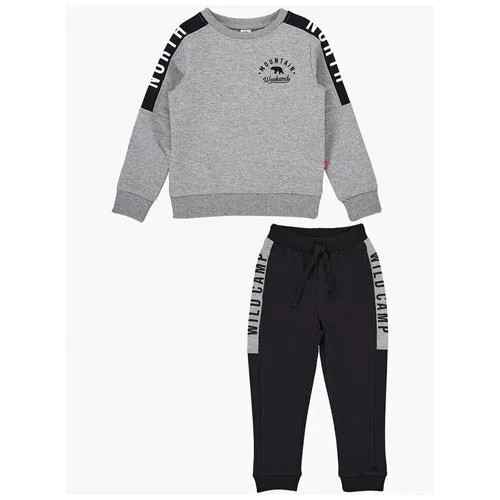 Костюм спортивный Mini Maxi, размер 98, серый/синий